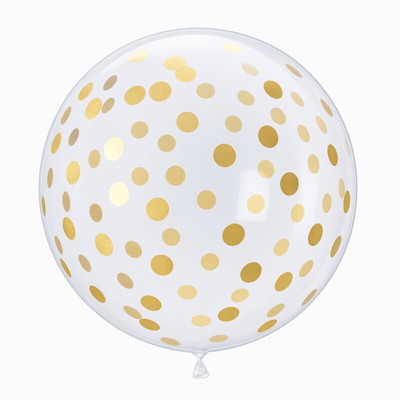 Globo Burbuja Confeti Gold #18