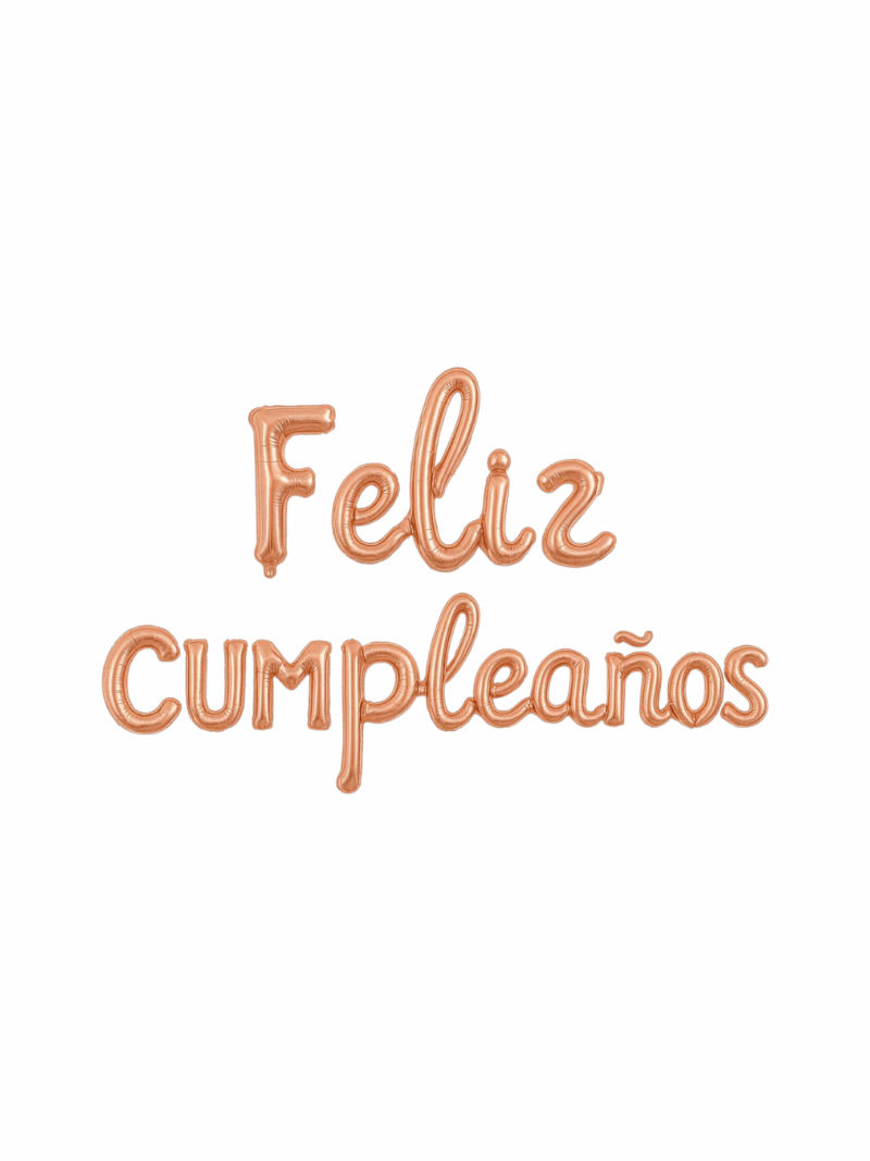 Globo Decorativo Metálico Rose Gold "Happy Birthday" #44