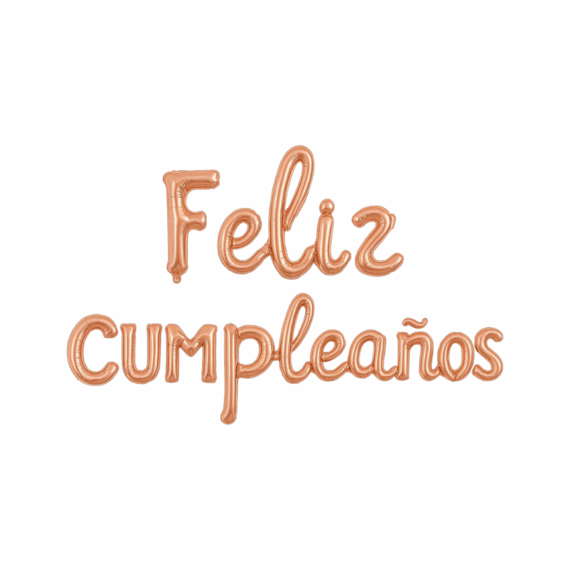Globo Decorativo Metálico Rose Gold "Happy Birthday" #44