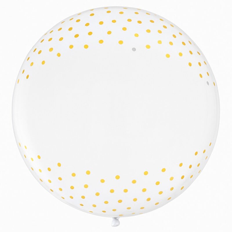 Globo Burbuja Lunares Amarillos (Bubble Balloon) #20