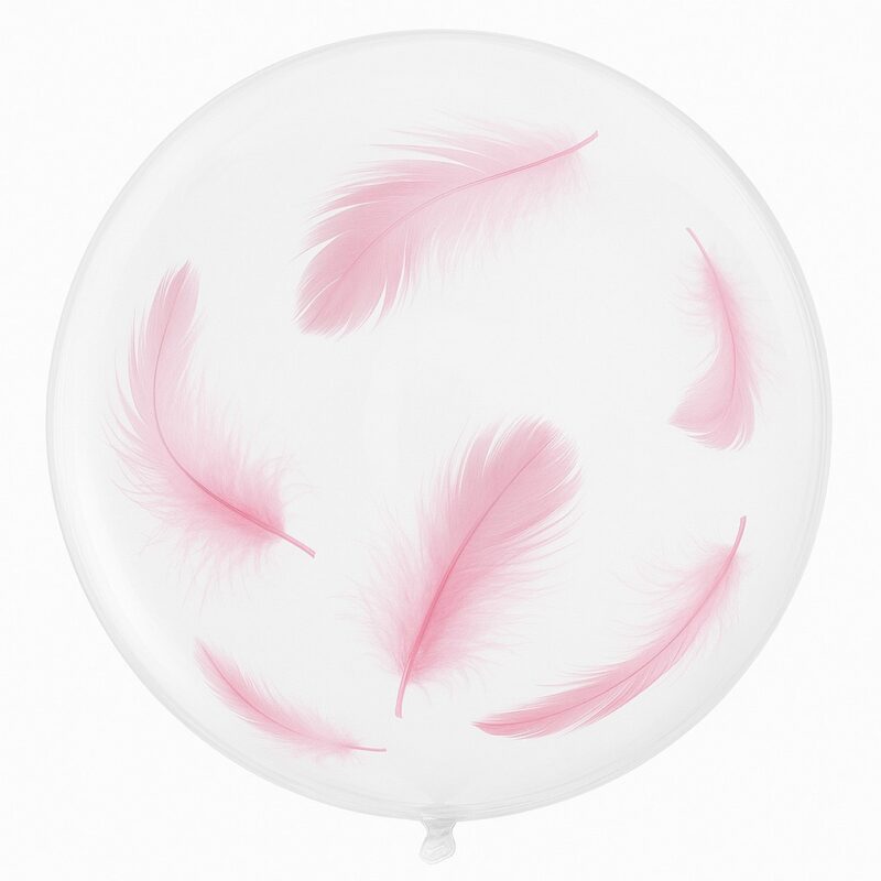 Globo Bubble Balloon Rosewood Feather #18