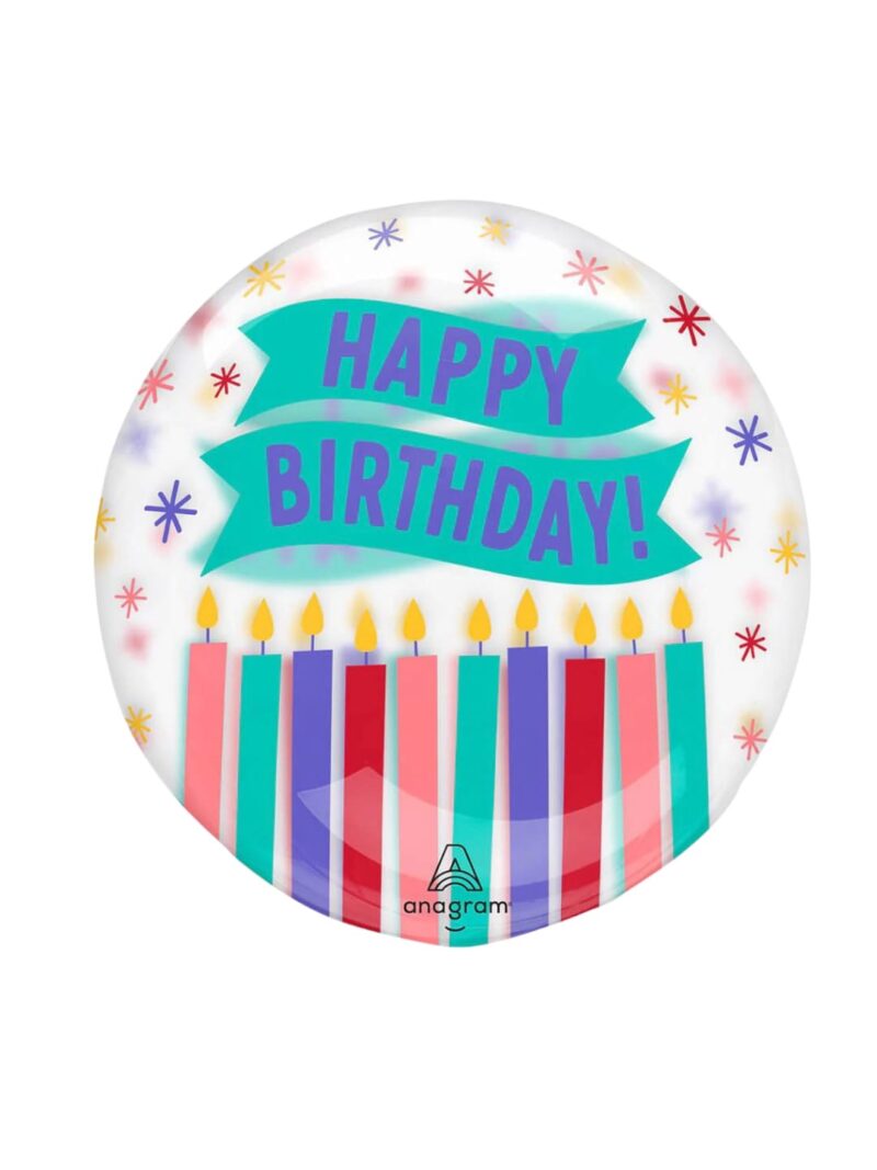Globo Clearz Happy Birthday con Velitas #18