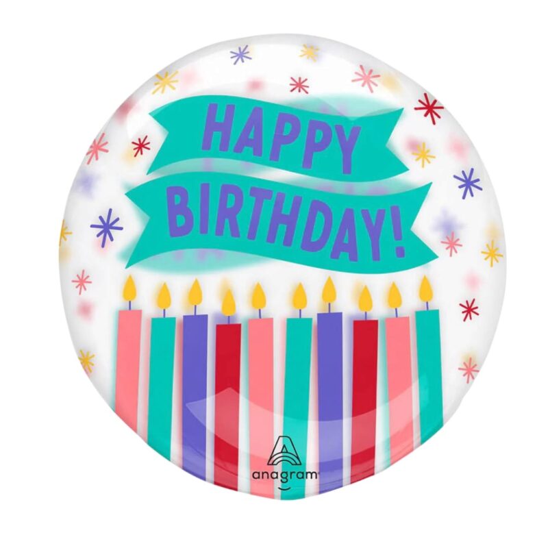 Globo Clearz Happy Birthday con Velitas #18