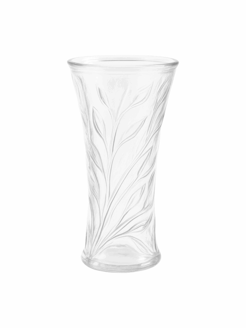 Florero en Cristal Transparente con Obras