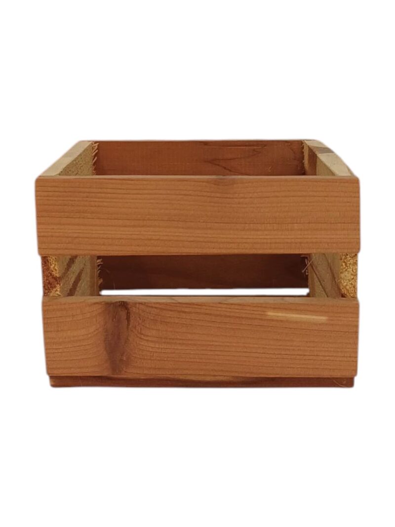 Caja Macetero en Madera Natural