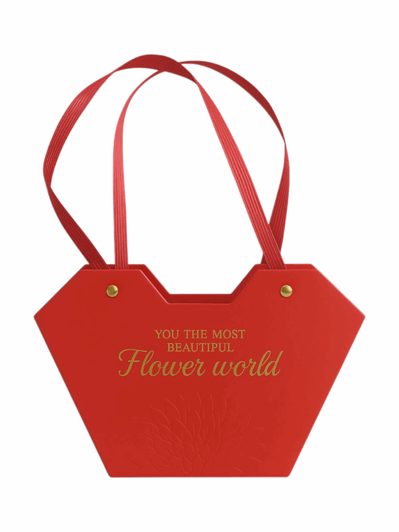 Caja forma Cartera Roja Flower World D78-RS