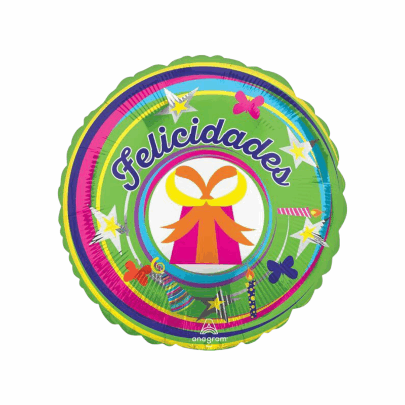 Globo Metálico Standard Felicidades #17