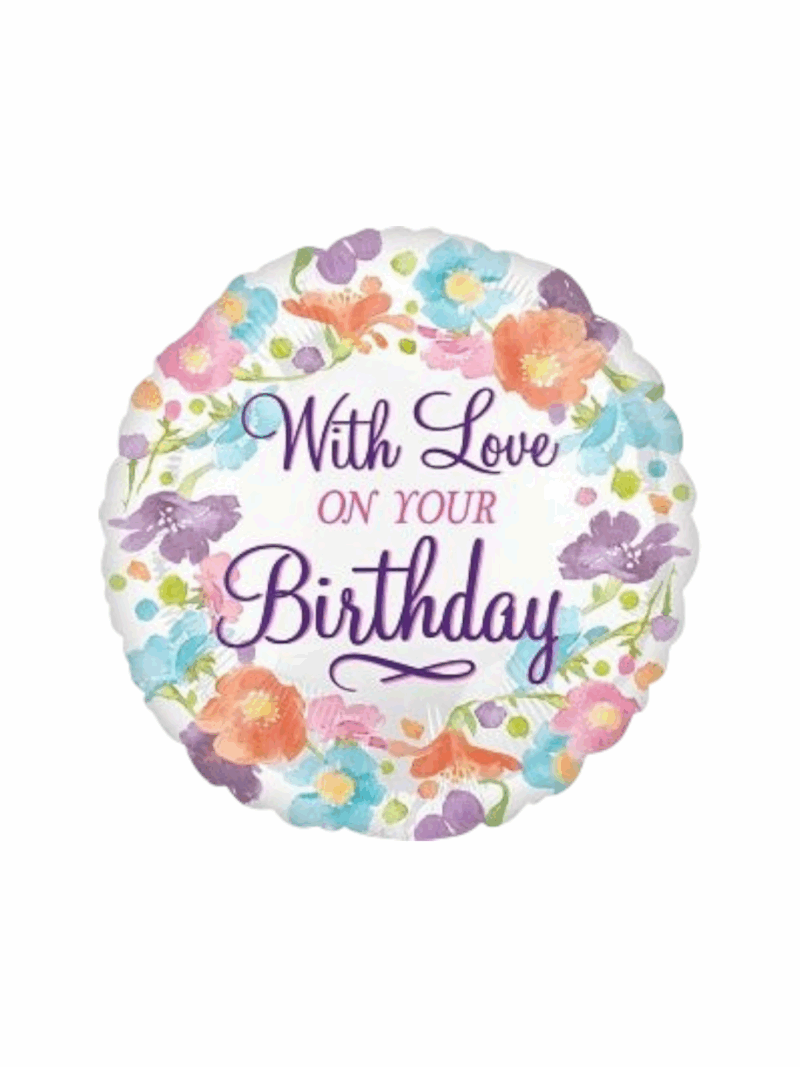 Globo Metálico With love on your birthday #17
