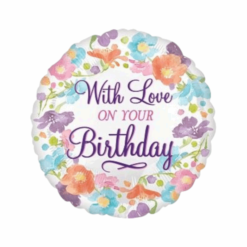 Globo Metálico With love on your birthday #17