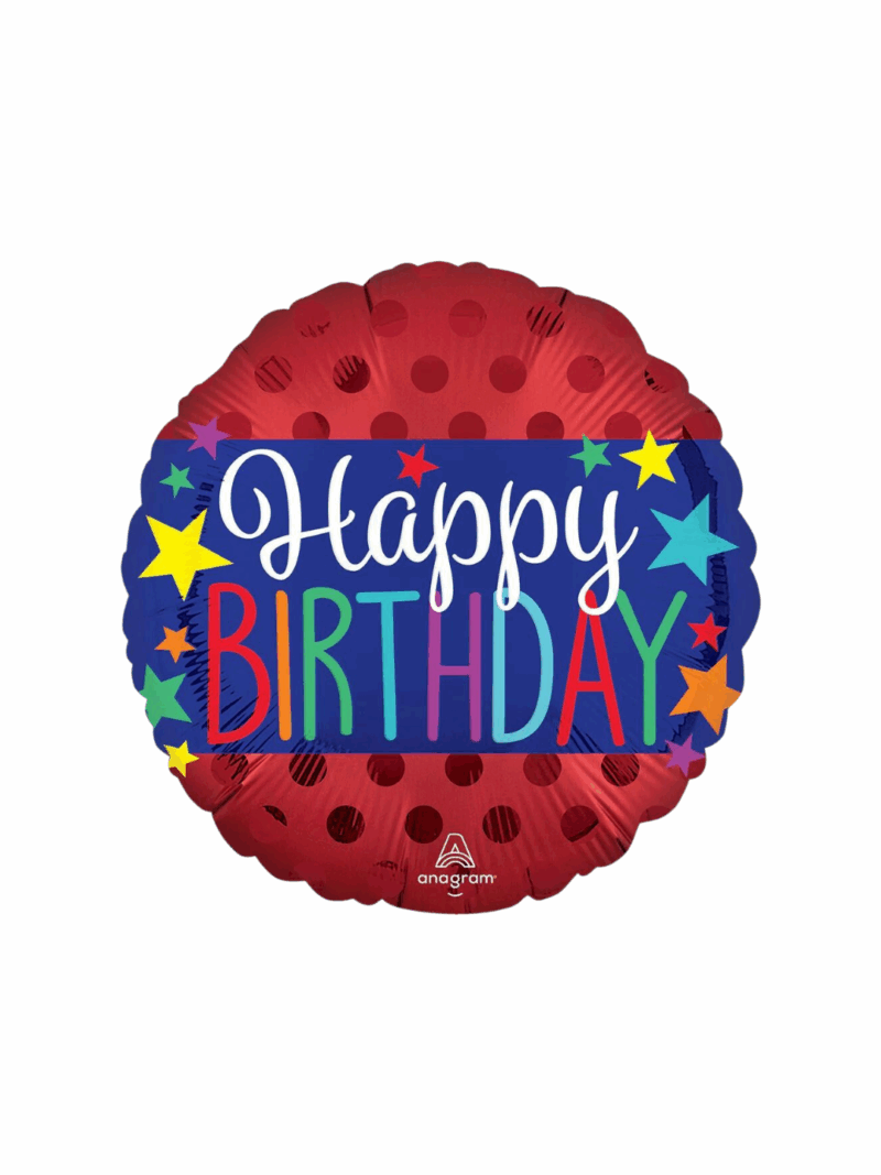 Globo Standard Happy Birthday Rojo #18