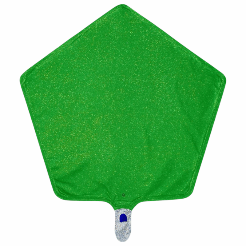 Globo Metálico Verde Forma Estrella con Escarcha
