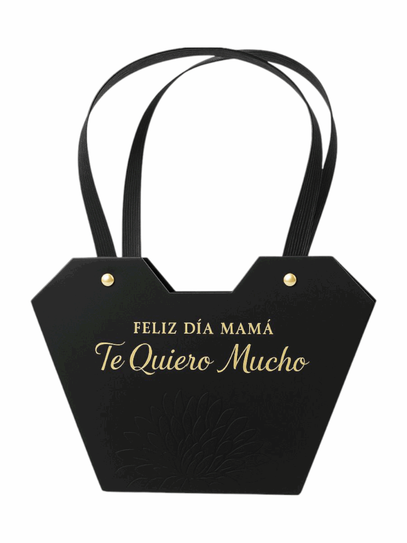 Caja forma Cartera Negra Mamá D78-N