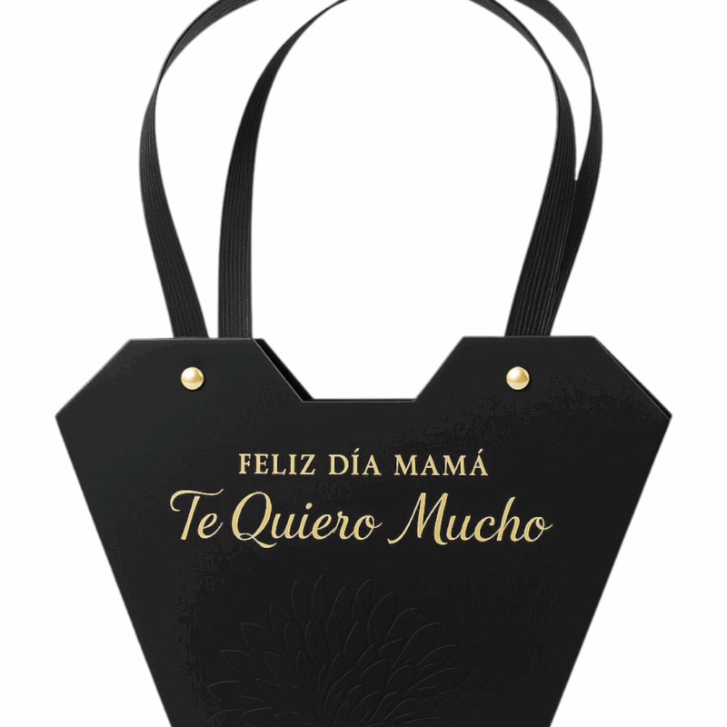 Caja forma Cartera Negra Mamá D78-N