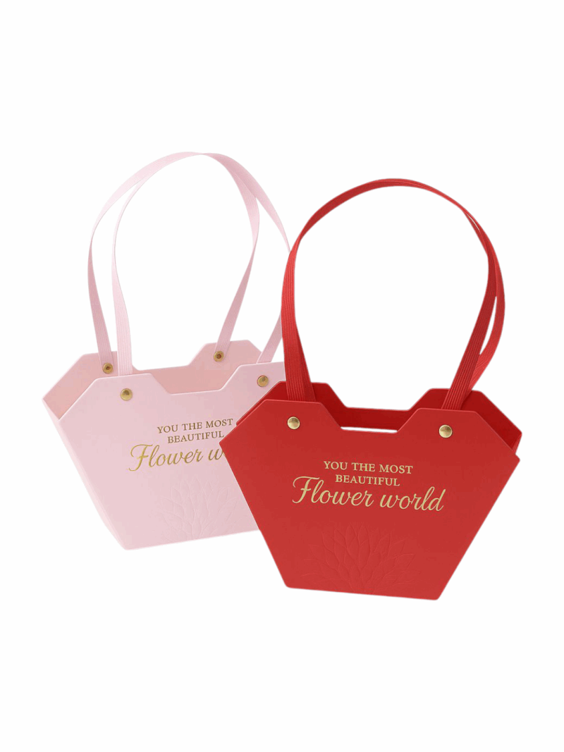 Caja forma Cartera Roja Flower World D78-RS