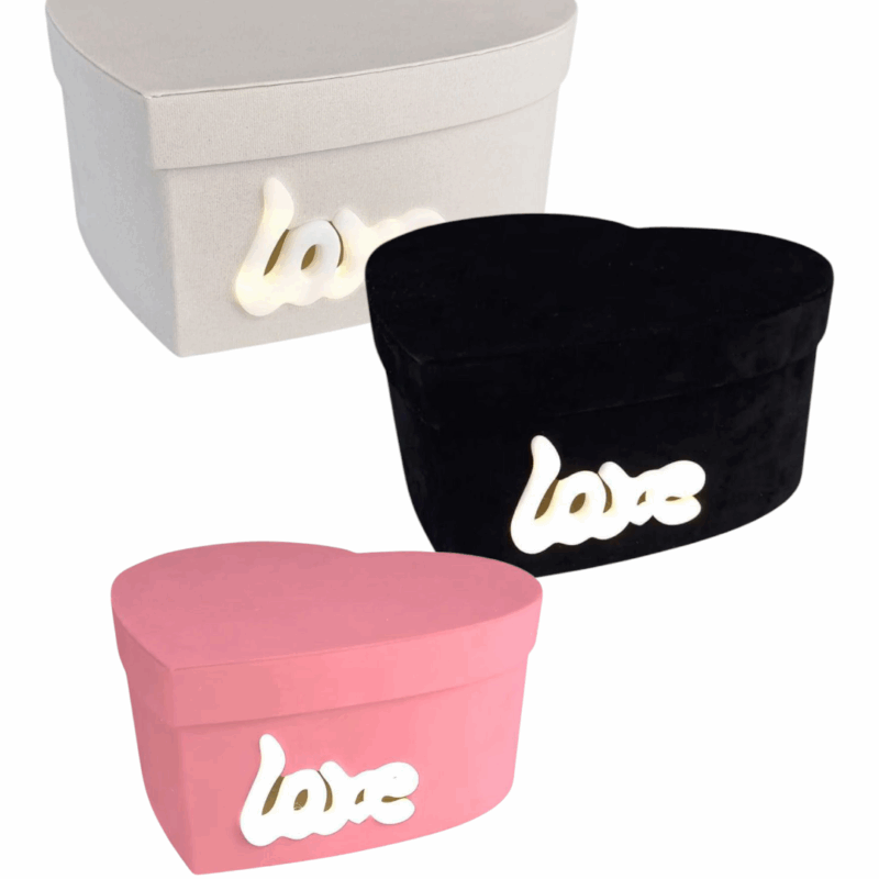 Caja Forma Corazón Love en LED D74-RS