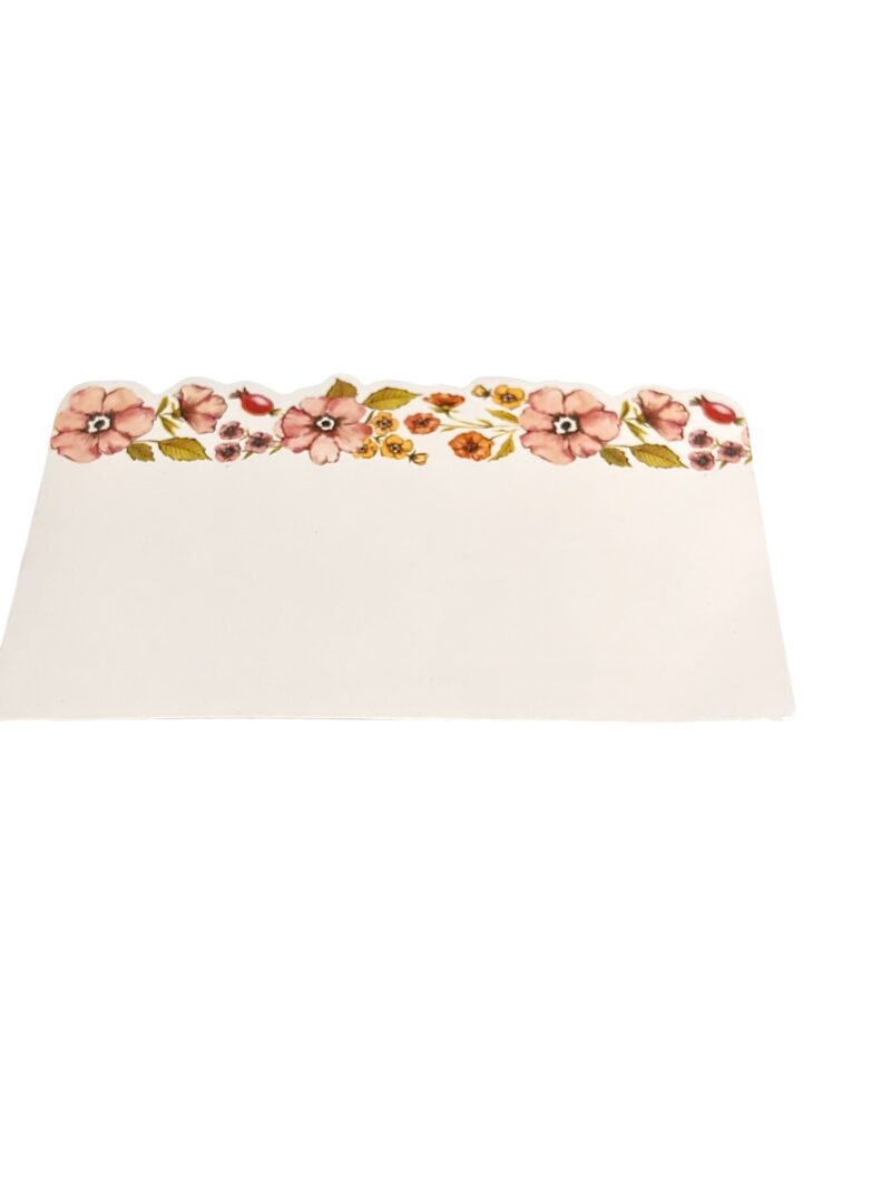 Tarjeta Borde Flores y Hojas TRA03